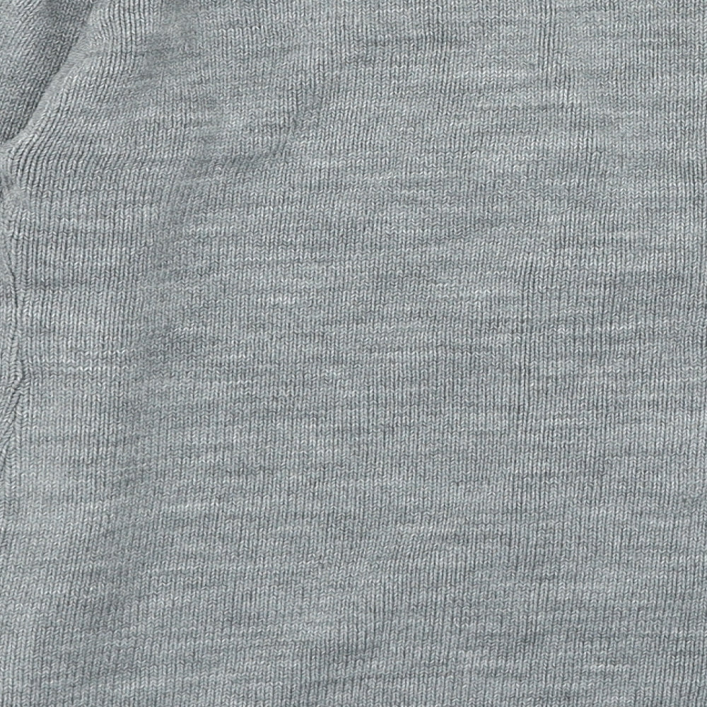 Choice Womens Grey Round Neck Acrylic Cardigan Jumper Size M