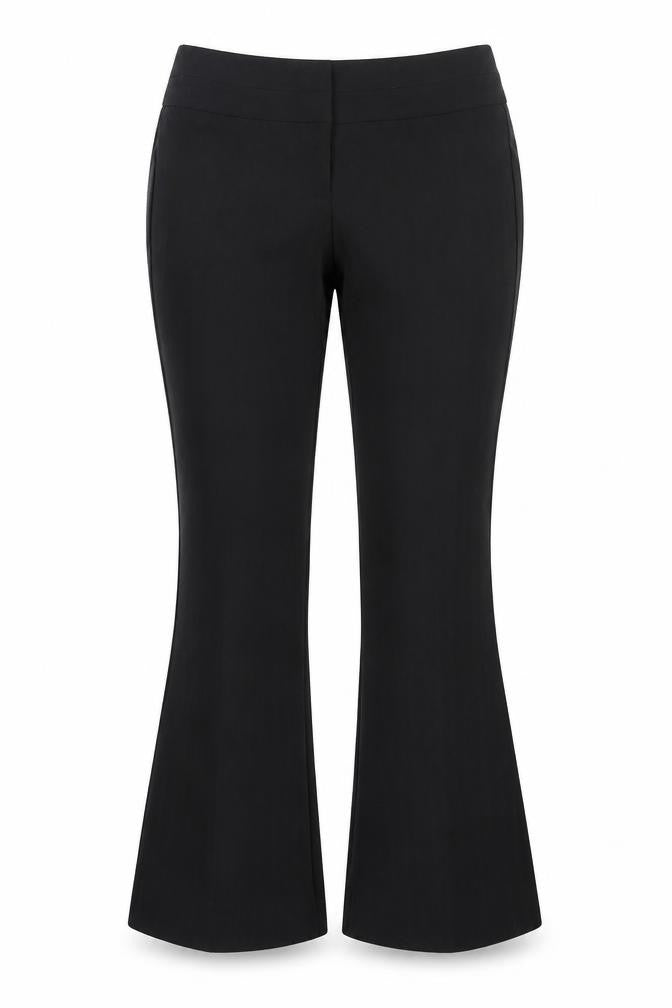 Evie Collection Womens Black Polyester Trousers Size 8 L30 in Regular Hook & Eye