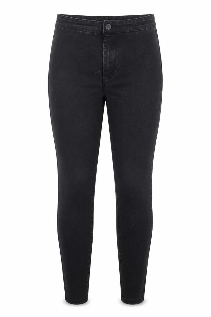 Denim & Co. Womens Black Cotton Skinny Jeans Size 10 L28 in Regular Button