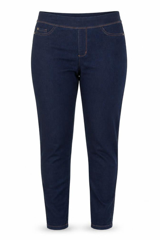Denim & Co. Womens Blue Cotton Jegging Trousers Size 10 L30 in Regular