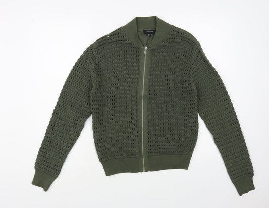 Atmosphere Womens Green Collared Polyester Full Zip Jumper Size 16