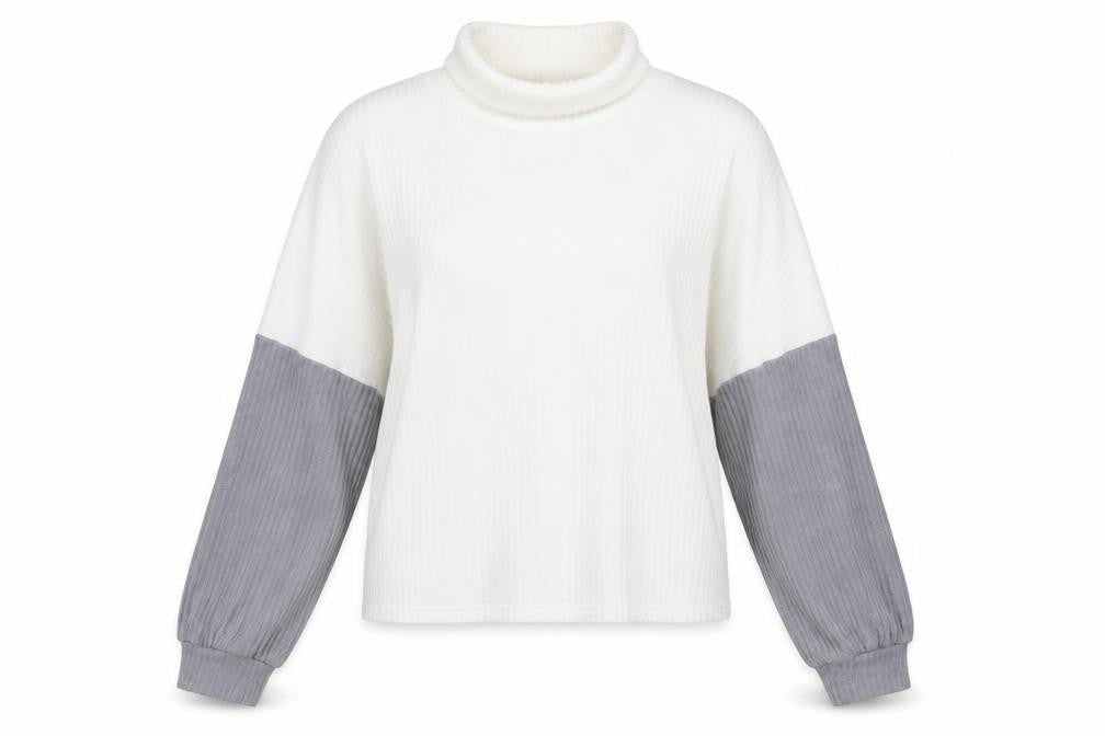 SheIn Womens White Roll Neck Acrylic Pullover Jumper Size L