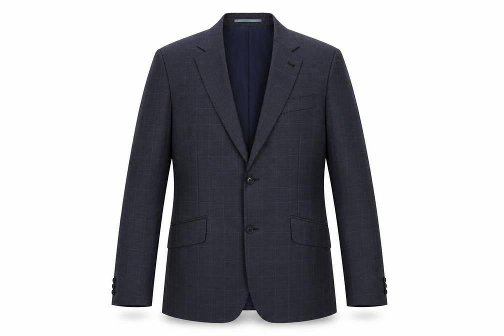 NEXT Mens Grey Check Wool Jacket Blazer Size 42