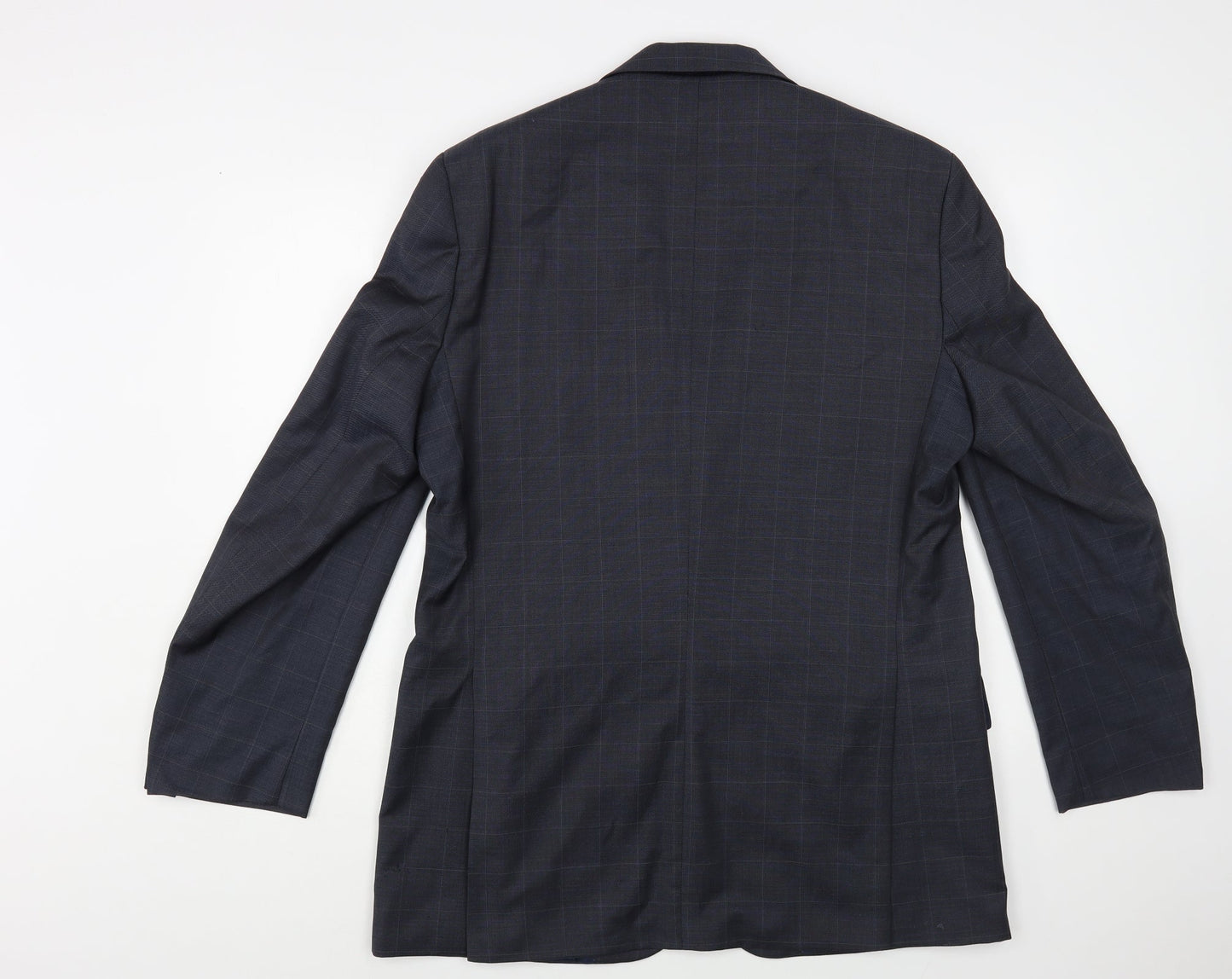 NEXT Mens Grey Check Wool Jacket Blazer Size 42