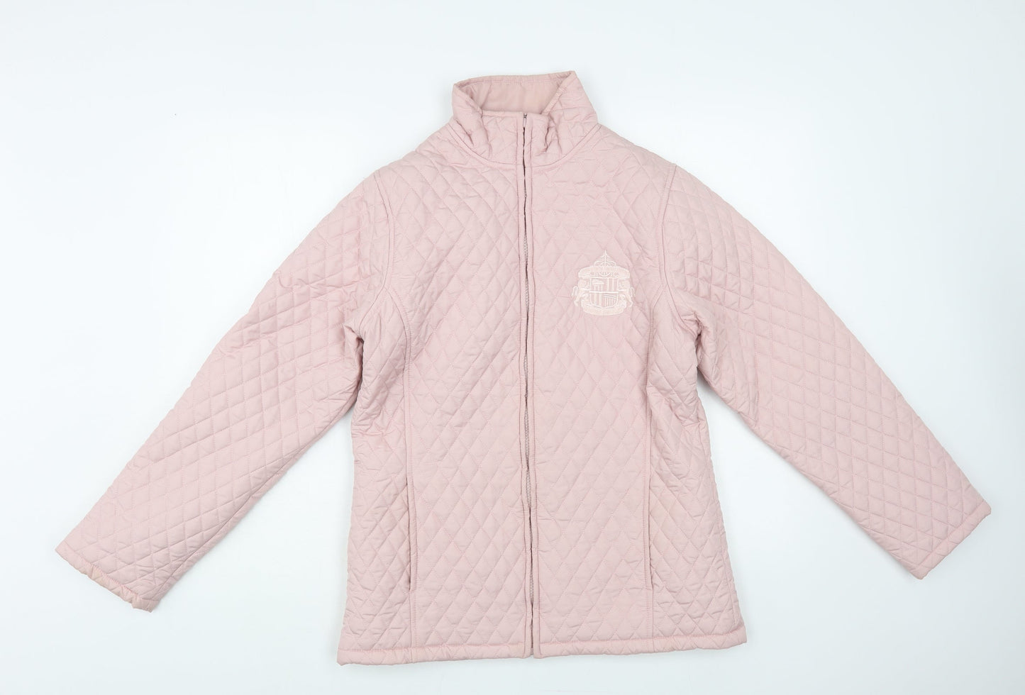 Pure & Natural Womens Pink Quilted Jacket Size S Zip