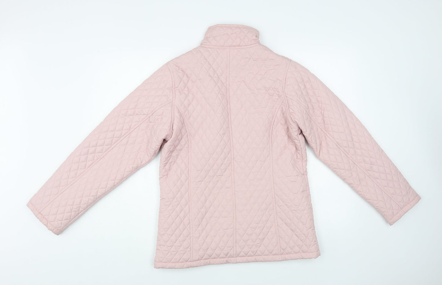 Pure & Natural Womens Pink Quilted Jacket Size S Zip