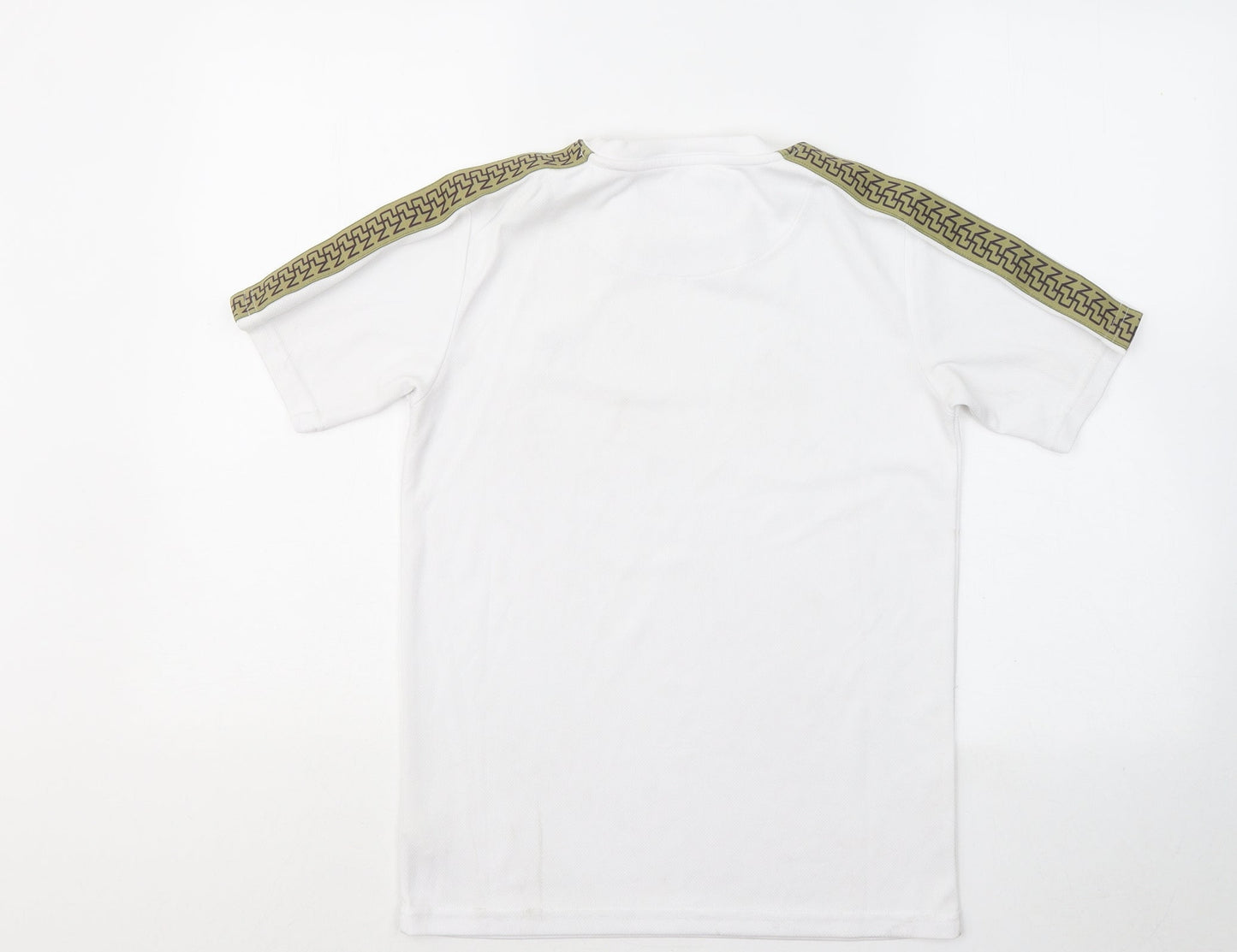 Good For Nothing Boys White Polyester Basic T-Shirt Size 12-13 Years Round Neck