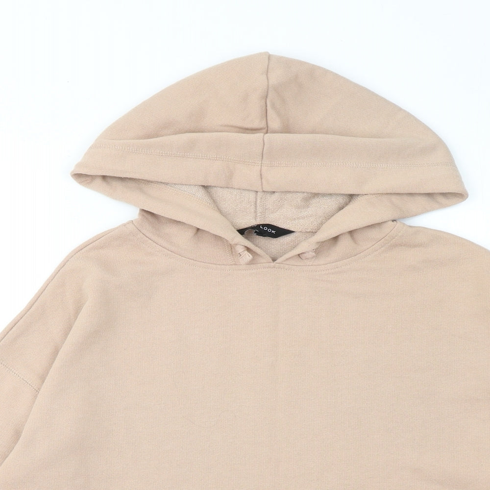 New Look Womens Beige Polyester Pullover Hoodie Size 8
