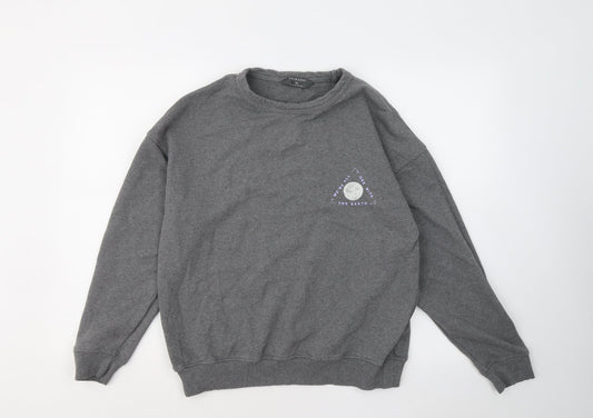 Primark Mens Grey Cotton Pullover Sweatshirt Size XS - we're all one with the earth