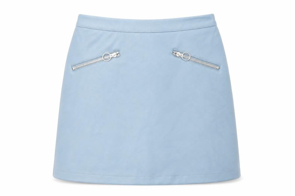 Primark Womens Blue Polyester A-Line Skirt Size 6