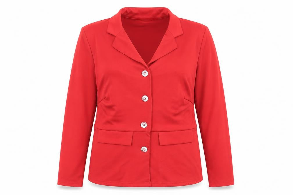 Preworn Womens Red Jacket Blazer Size L