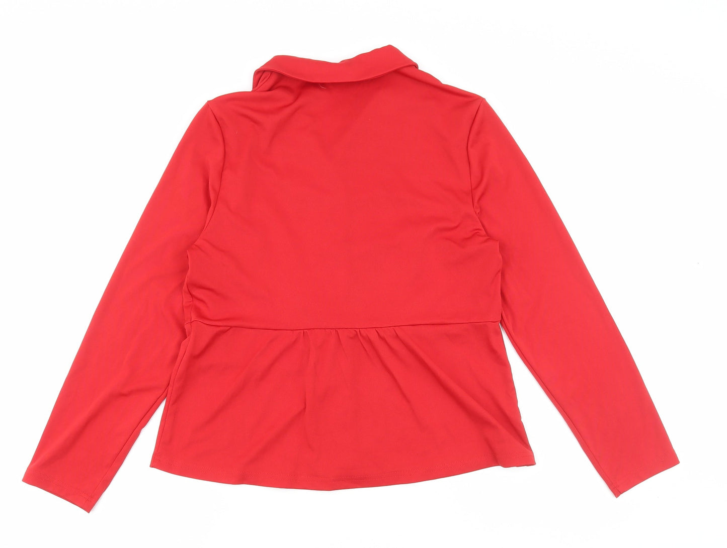 Preworn Womens Red Jacket Blazer Size L