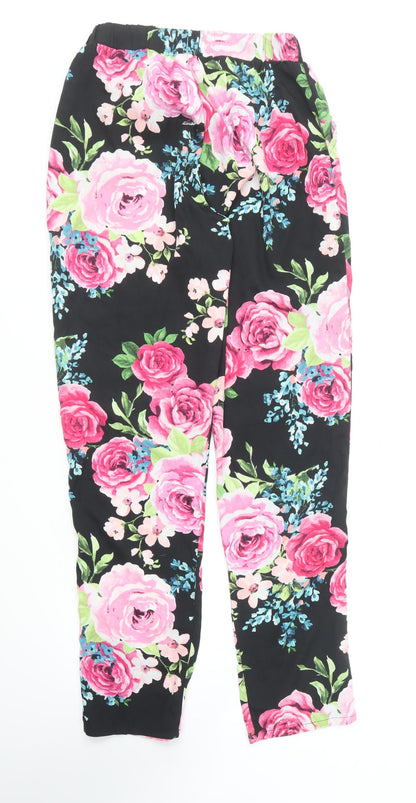 Preloved Feel Fabulous Womens Floral Polyester Trousers Size 10 L29 in Regular - Back