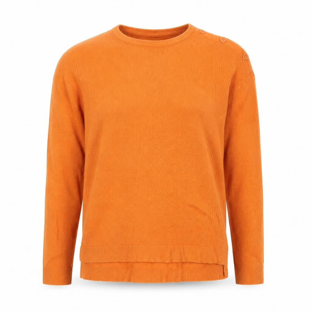Pep&Co Womens Orange Round Neck Acrylic Pullover Jumper Size L