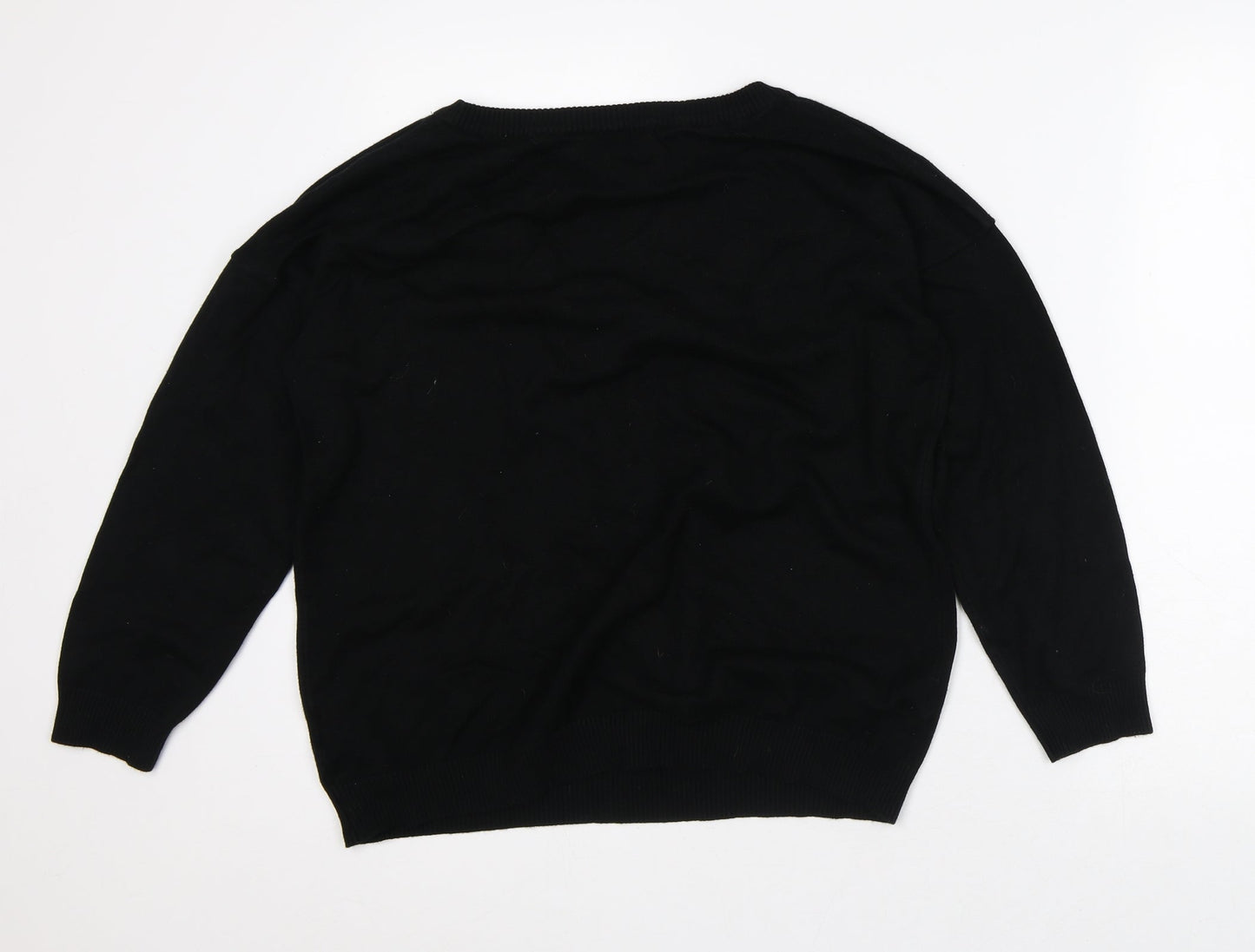 Body Flirt Womens Black Viscose Pullover Sweatshirt Size M