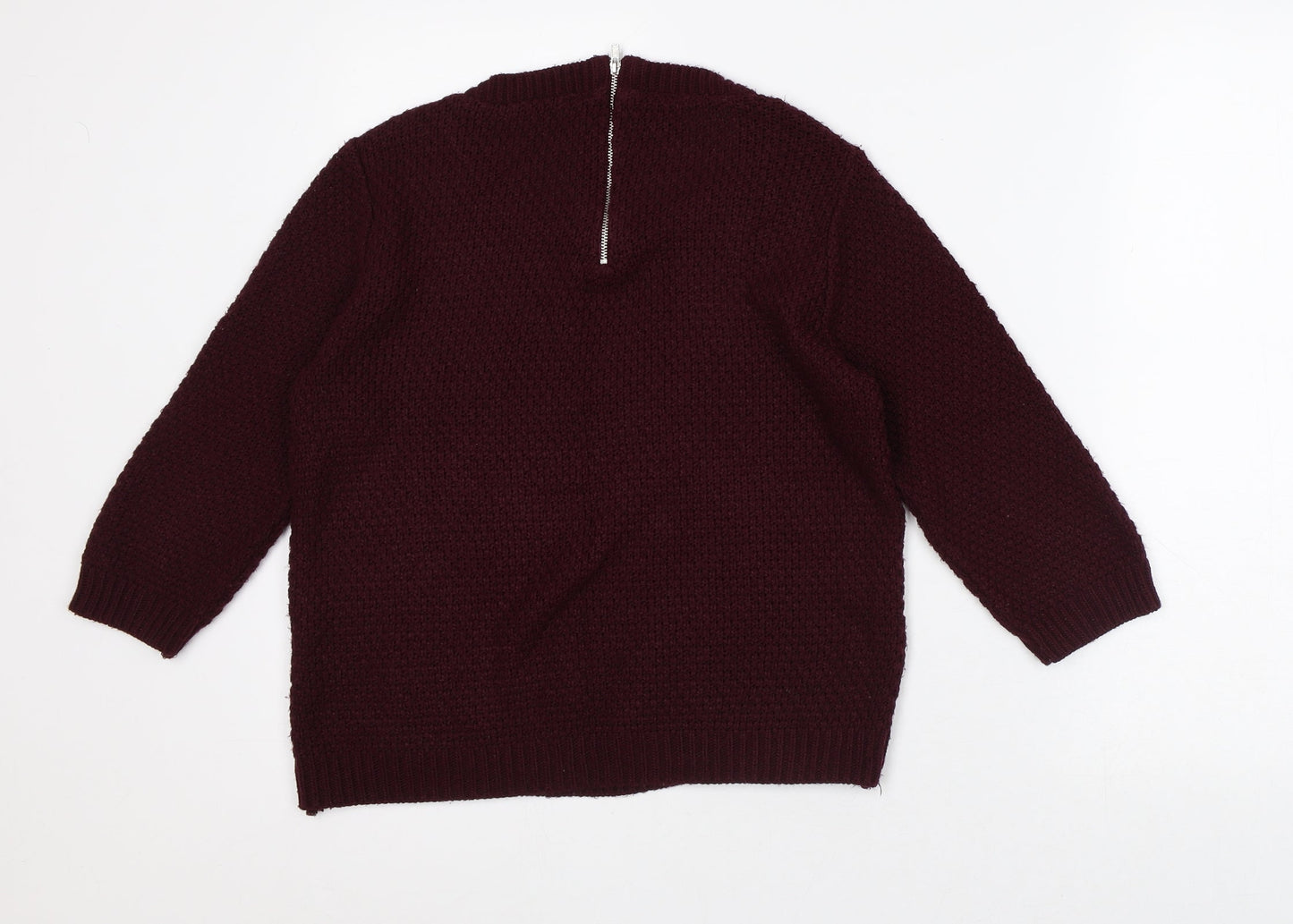 BDG Womens Purple Round Neck Acrylic Pullover Jumper Size S