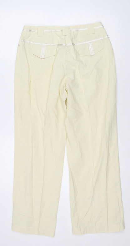 Frank Eden Mens Beige Polyester Trousers Size 30 in L28 in Regular