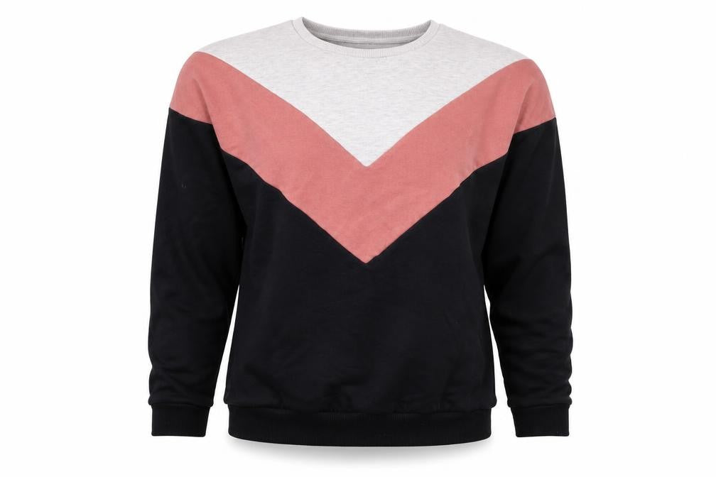 Papaya Womens Black Striped Polyester Pullover Sweatshirt Size 10