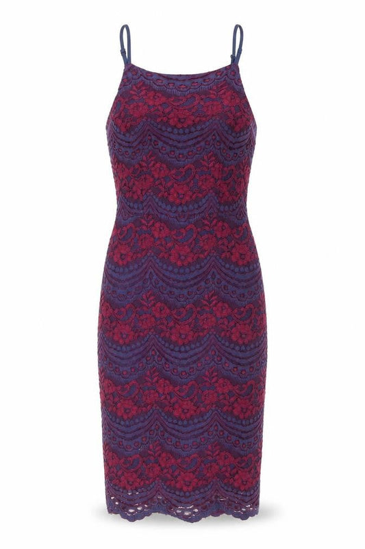 New Look Womens Multicoloured Floral Nylon Bodycon Size 8 Square Neck Zip
