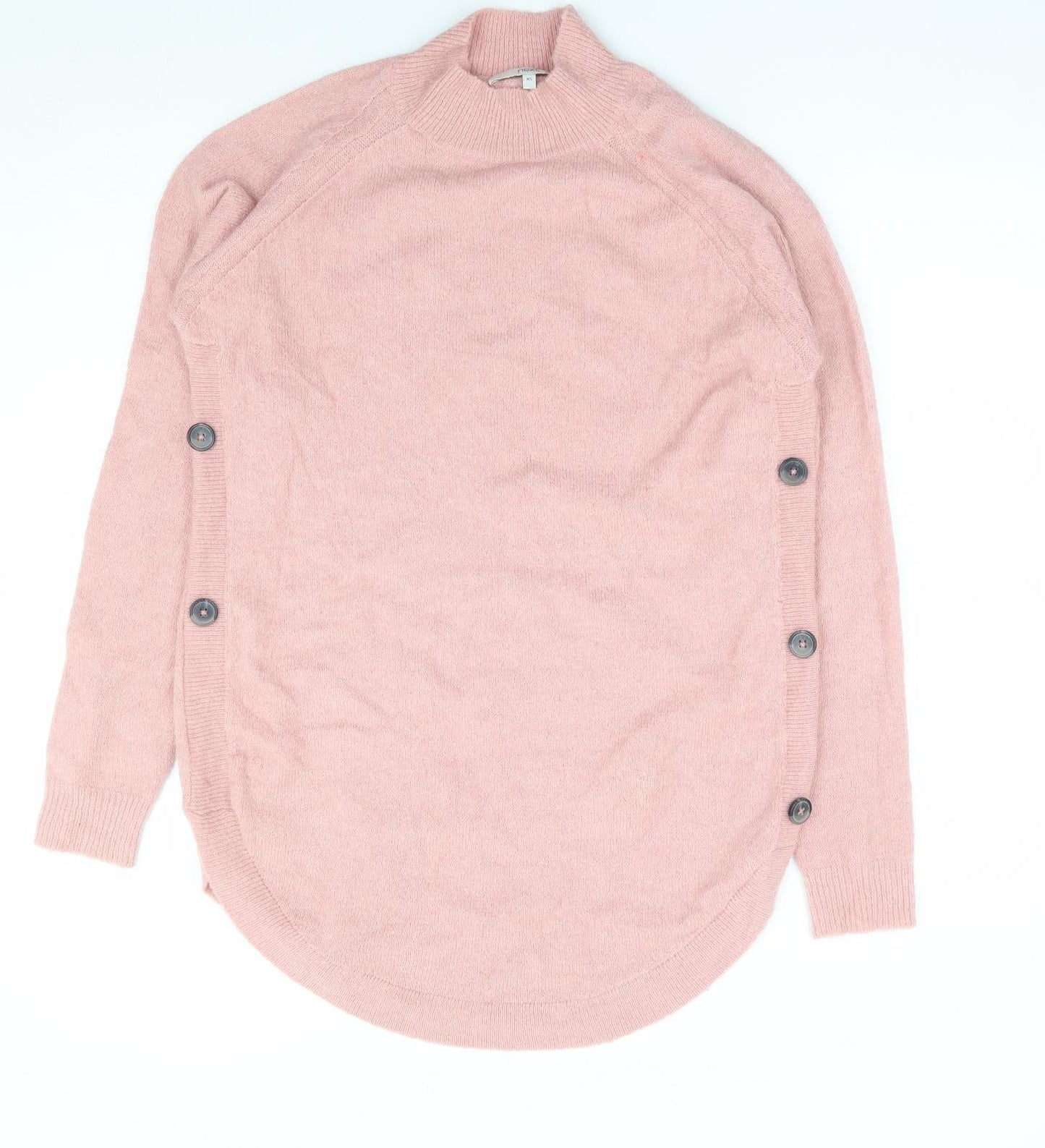 NEXT Womens Pink High Neck Acrylic Pullover Jumper Size XS
