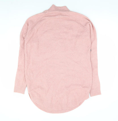 Preloved NEXT Womens Pink High Neck Acrylic Pullover Jumper Size XS - Back
