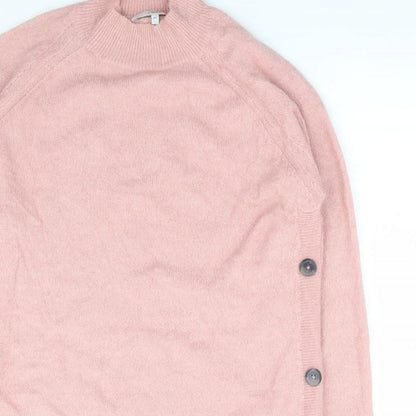 Preloved NEXT Womens Pink High Neck Acrylic Pullover Jumper Size XS - Detail