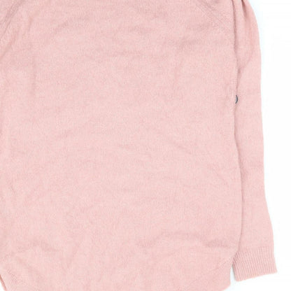 Preloved NEXT Womens Pink High Neck Acrylic Pullover Jumper Size XS - Label