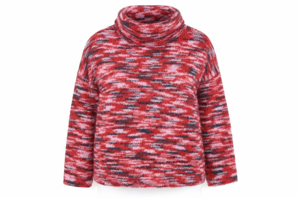 M&Co Womens Multicoloured Roll Neck Polyester Pullover Jumper Size 14