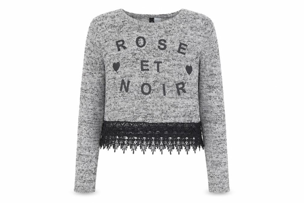 H&M Womens Grey Polyester Jersey T-Shirt Size S Round Neck