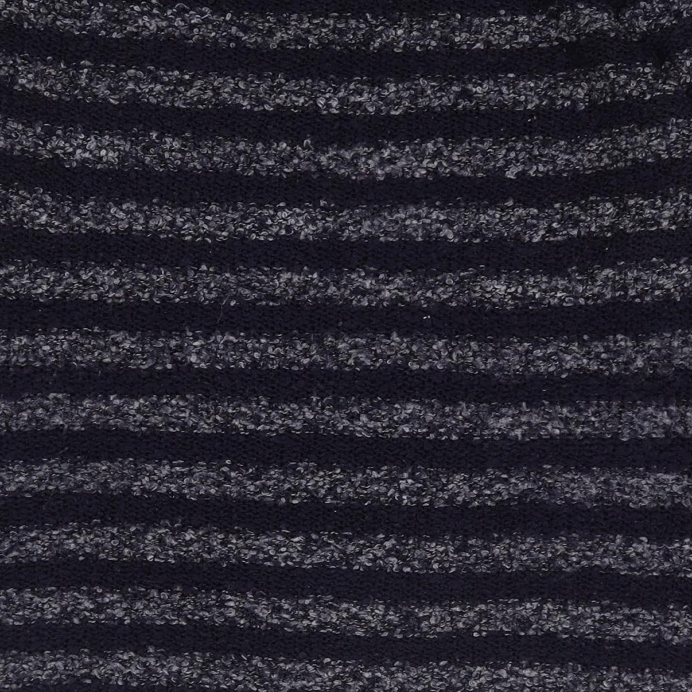 Store Twenty One Womens Blue Round Neck Striped Acrylic Pullover Jumper Size M