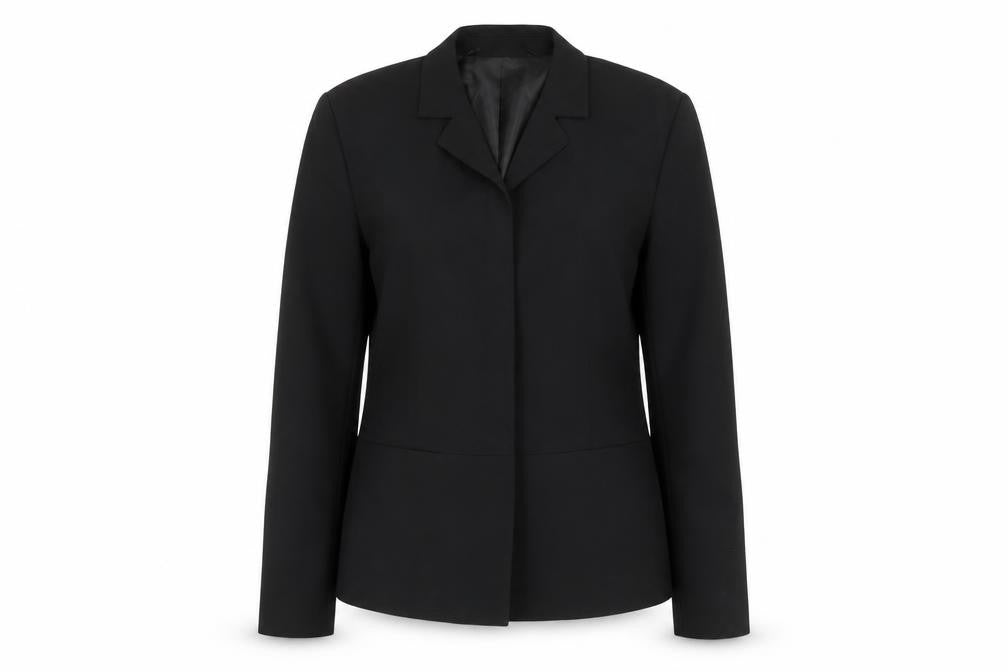 Preworn Womens Black Polyester Jacket Suit Jacket Size M