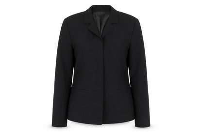 Preworn Womens Black Polyester Jacket Suit Jacket Size M