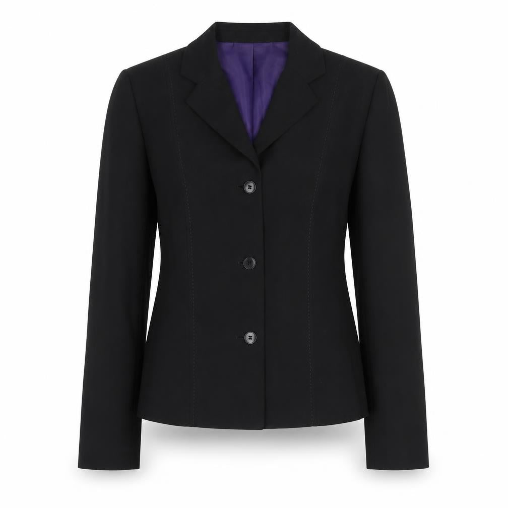 Preworn Womens Black Polyester Jacket Suit Jacket Size M