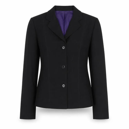 Preworn Womens Black Polyester Jacket Suit Jacket Size M