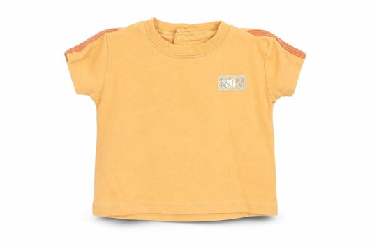 George Boys Orange Cotton Basic T-Shirt Size 0-3 Months Round Neck Pullover