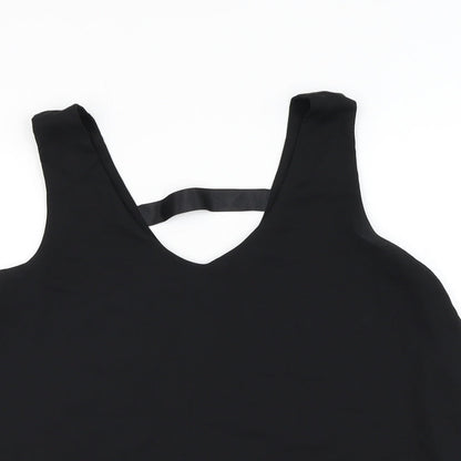 Vera & Lucy Womens Black Polyester Basic Tank Size M V-Neck