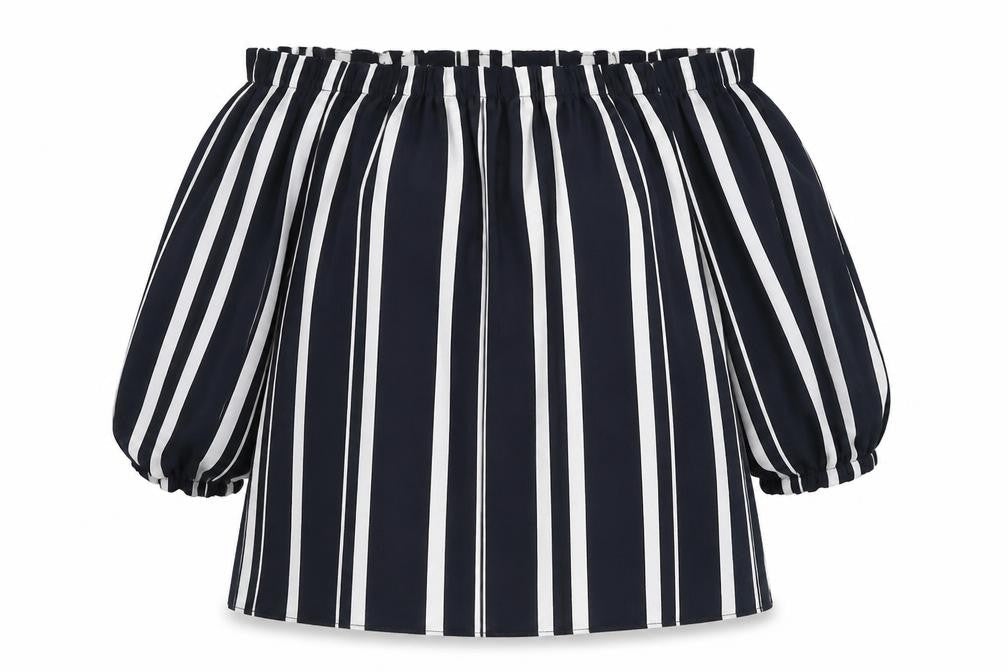 Wallis Womens Blue Striped Polyester Basic Blouse Size M Square Neck