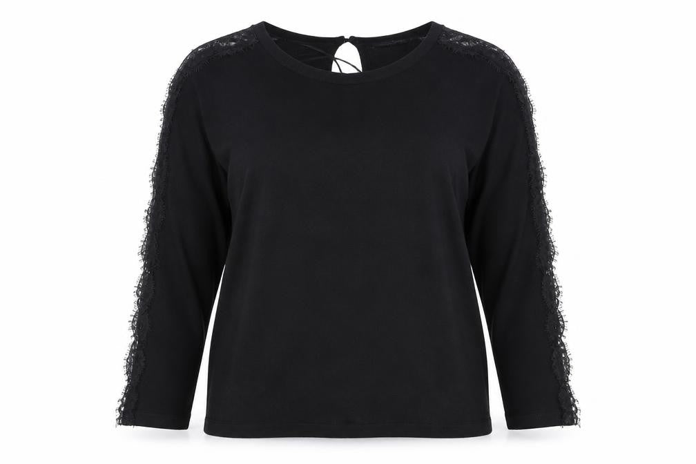NEXT Womens Black Round Neck Viscose Pullover Jumper Size 12
