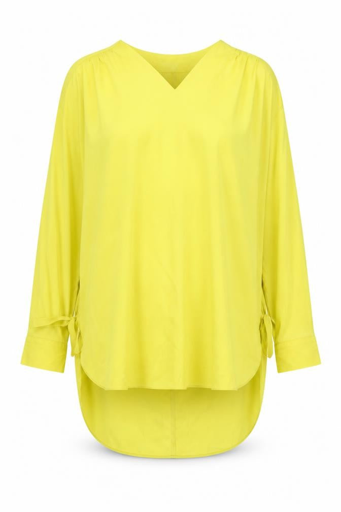 Primark Womens Yellow Polyester Shift Size 14 V-Neck Pullover