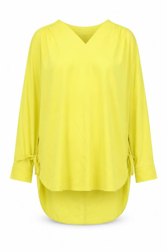 Primark Womens Yellow Polyester Shift Size 14 V-Neck Pullover
