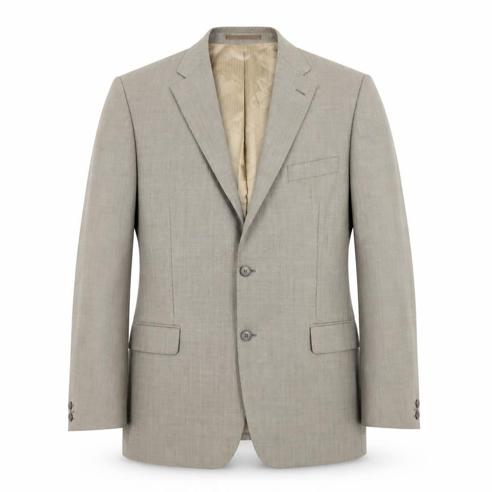 Van Kollem Mens Beige Wool Jacket Suit Jacket Size 44