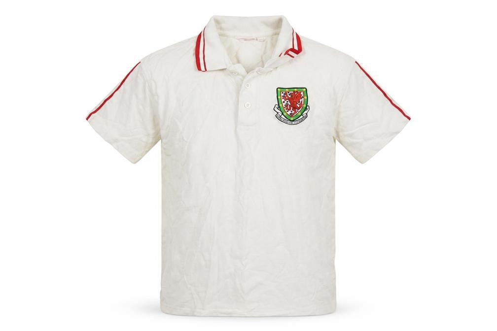 Wales FA Boys White Cotton Basic Polo Size XL Collared - Wales