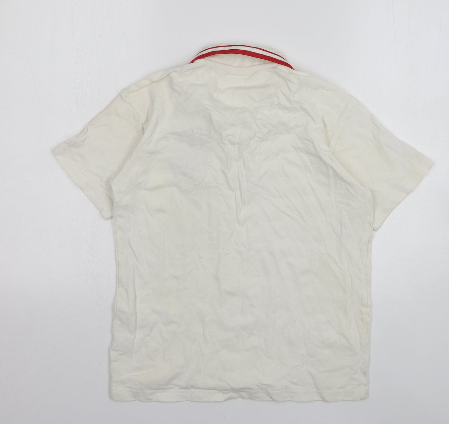 Wales FA Boys White Cotton Basic Polo Size XL Collared - Wales