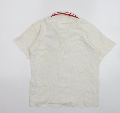 Wales FA Boys White Cotton Basic Polo Size XL Collared - Wales