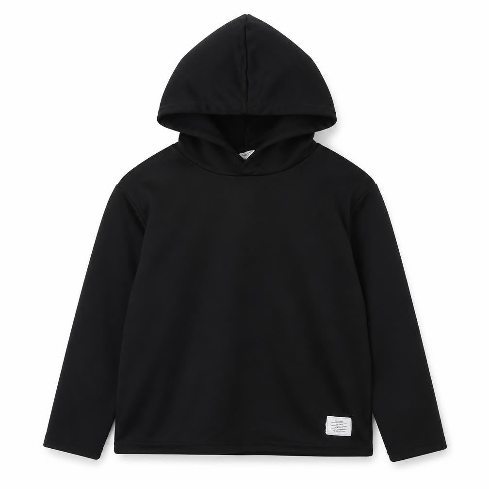 Shien Girls Black Polyester Pullover Hoodie Size 9 Years