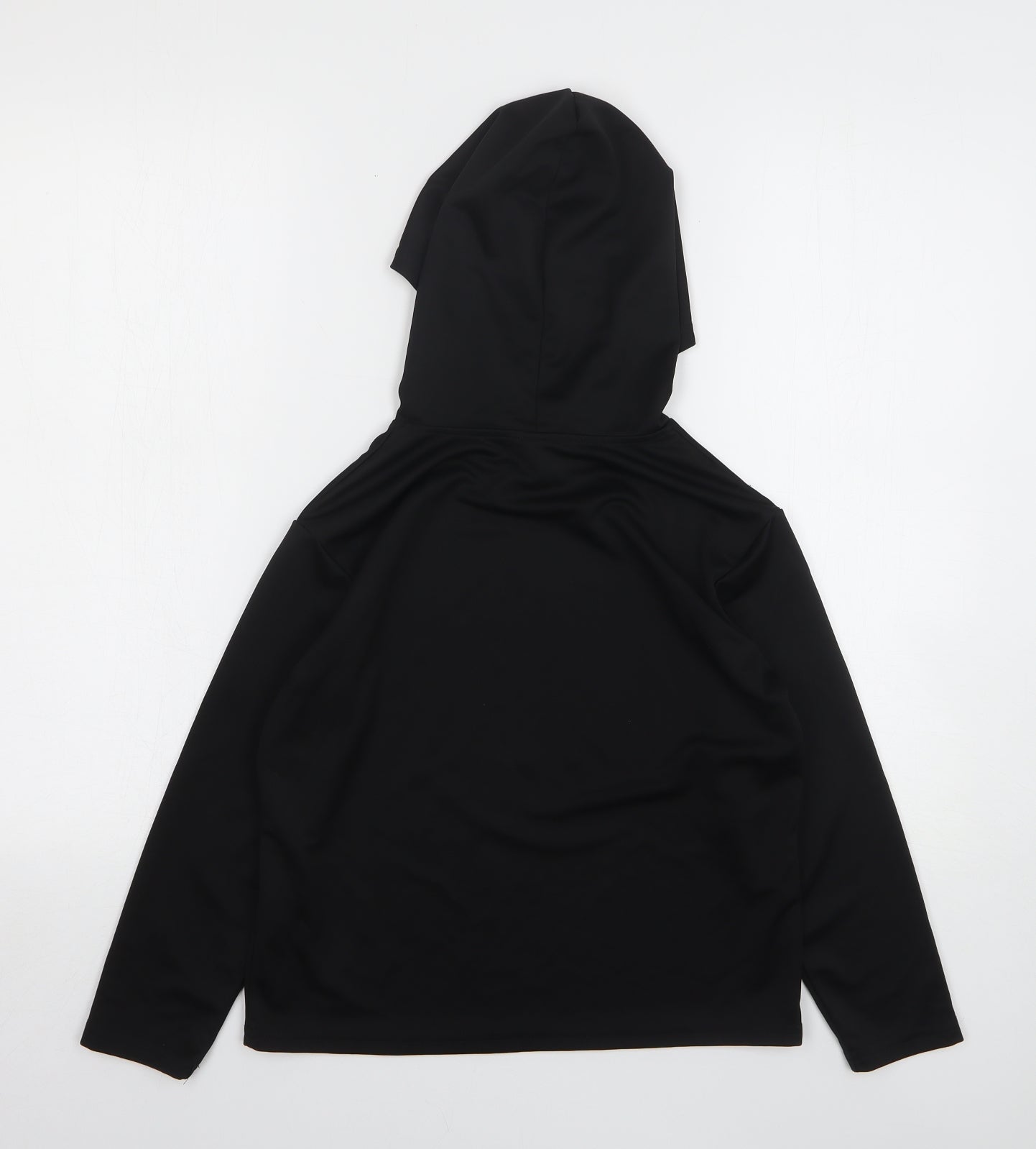 Shien Girls Black Polyester Pullover Hoodie Size 9 Years