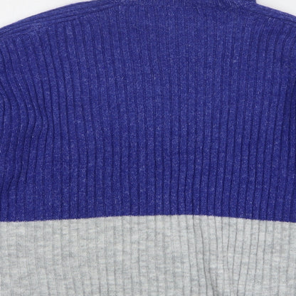 Preloved F&F Womens Blue Roll Neck Polyester Pullover Jumper Size M - Label