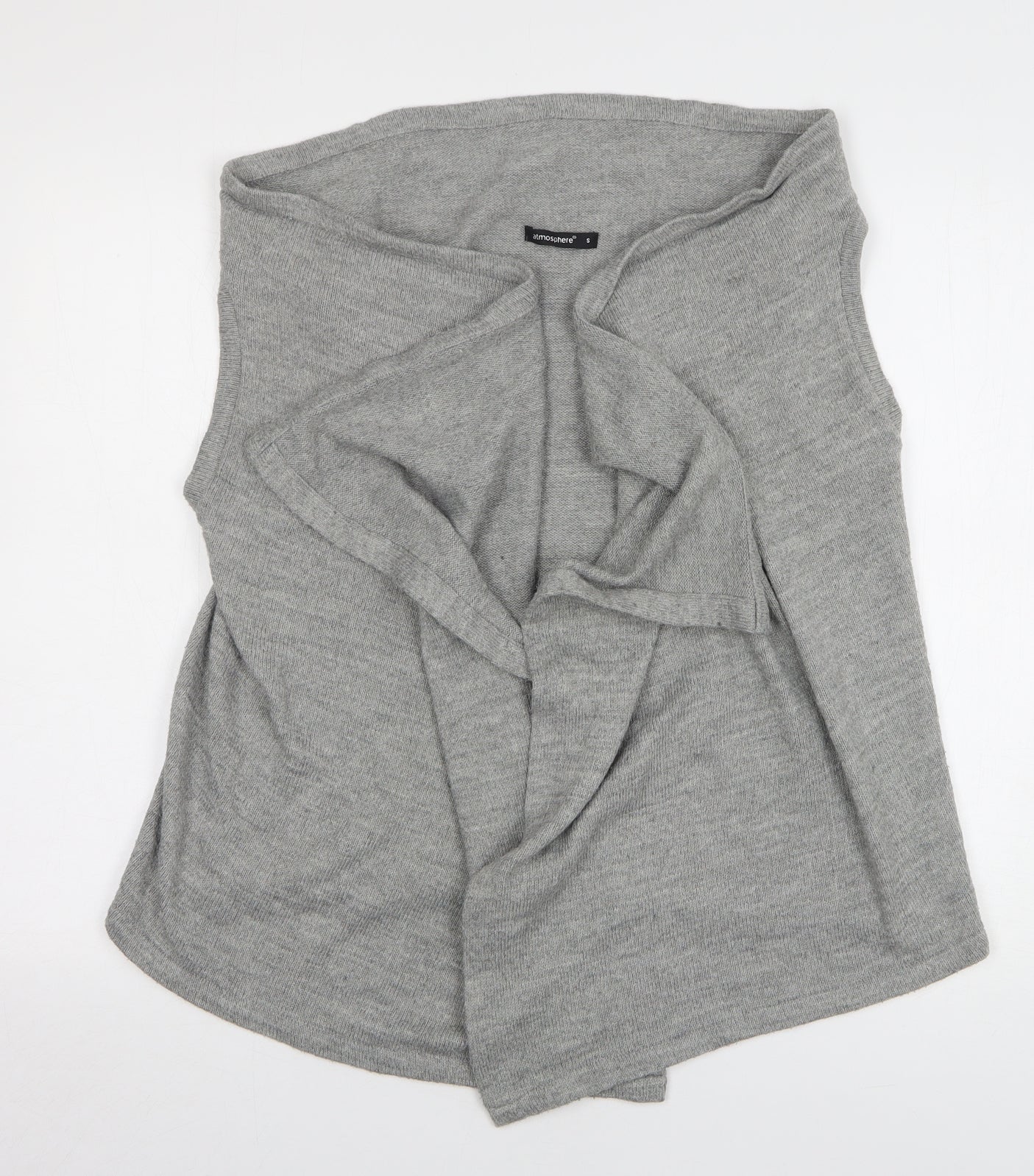 Atmosphere Womens Grey V-Neck Acrylic Cardigan Jumper Size S