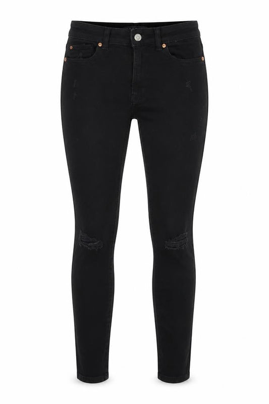 Denim & Co. Womens Black Cotton Skinny Jeans Size 8 L27 in Regular
