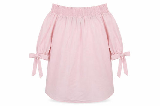 New Look Womens Pink 100% Cotton Sheath Size 12 Off the Shoulder